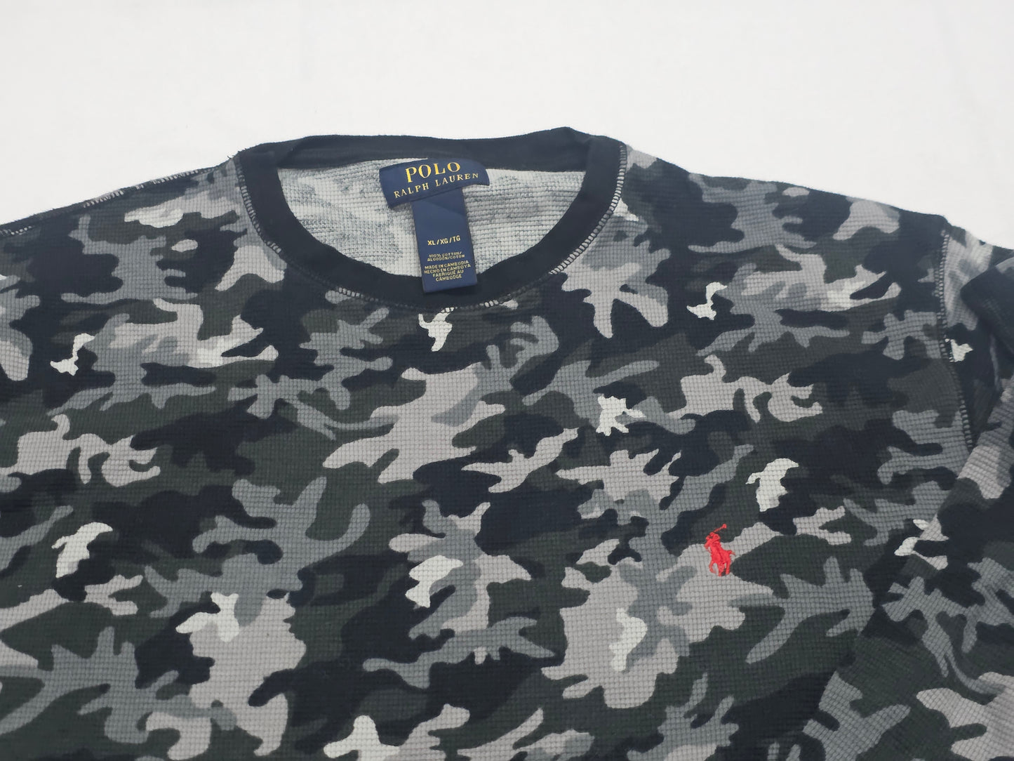 Playera Manga Larga Ralph Lauren Xgrande Xl Negro Camoflaje