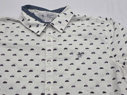 Camisa Manga Corta Penguin Xgrande Xl Blanca Carro