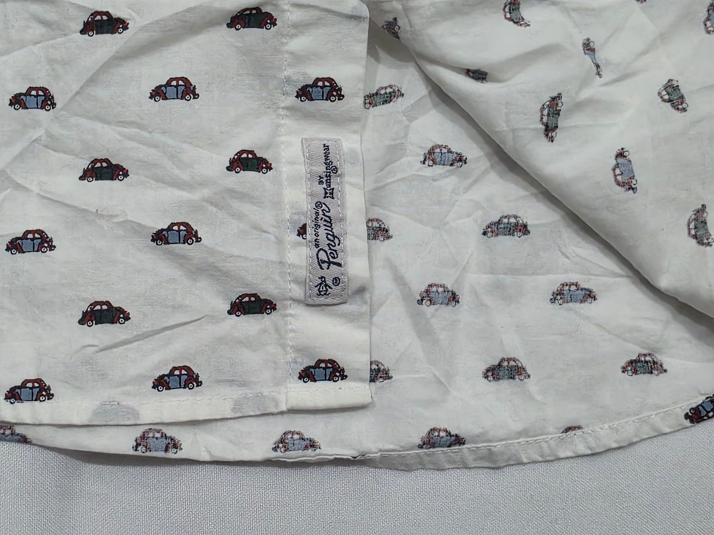 Camisa Manga Corta Penguin Xgrande Xl Blanca Carro