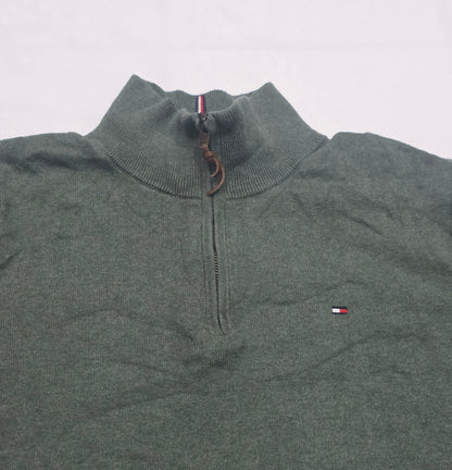 Sueter Cierre Corto Tommy Hilfiger Xgrande Xl Verde
