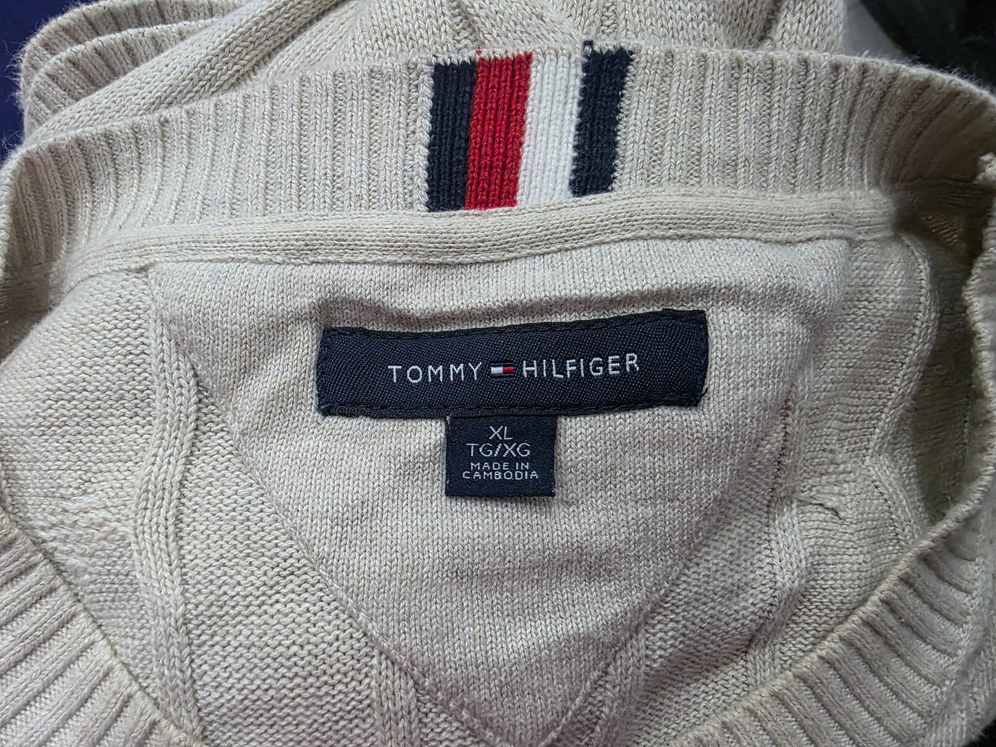 Sueter Tejido Tommy Hilfiger Xgrande Xl Cafe
