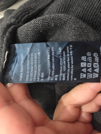 Sueter Cierre Corto Tommy Hilfiger Xgrande Xl Gris Oscuro