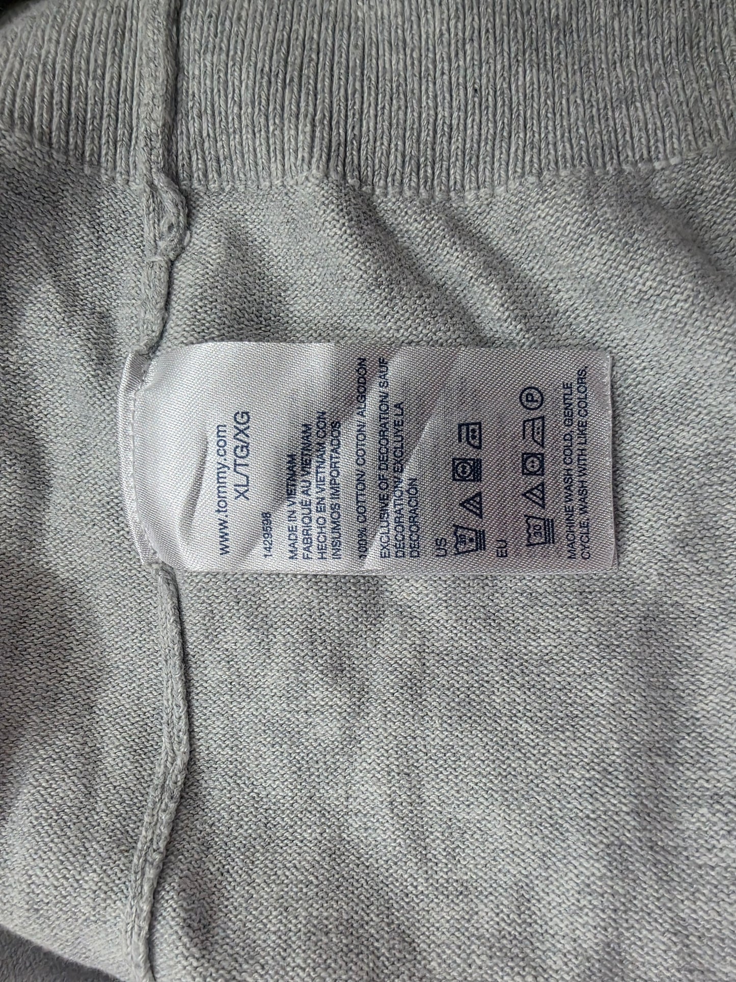 Sueter Cuello Redondo Delgado Tommy Hilfiger Xgrandexl Gris