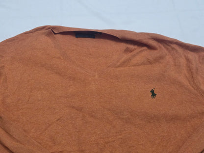 Sueter Ralph Lauren Xgrande Xl Naranja Pony Azul