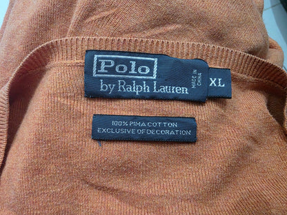 Sueter Ralph Lauren Xgrande Xl Naranja Pony Azul