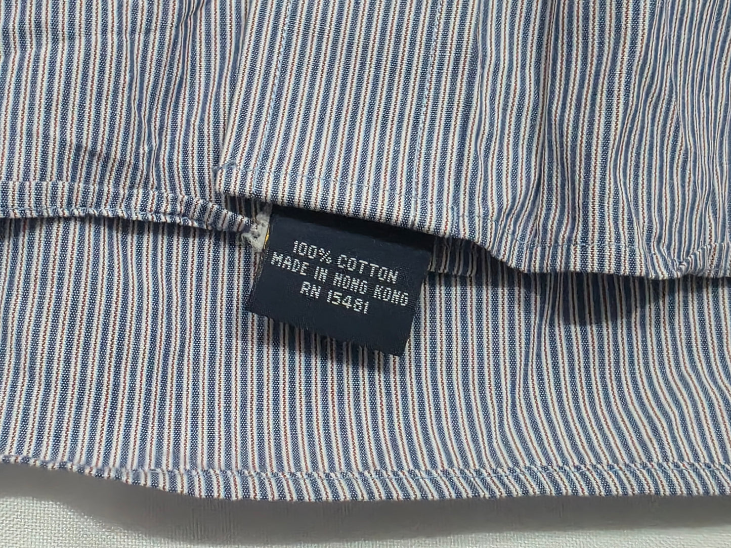 Camisa Tommy Hilfiger Xgrande Xl Lineas Azul Y Blanca