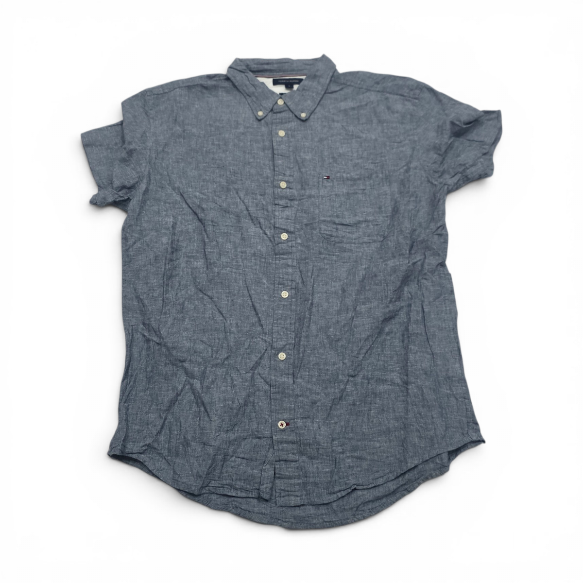 Camisa Manga Corta Tommy Hilfiger Xgrande Xl Azul