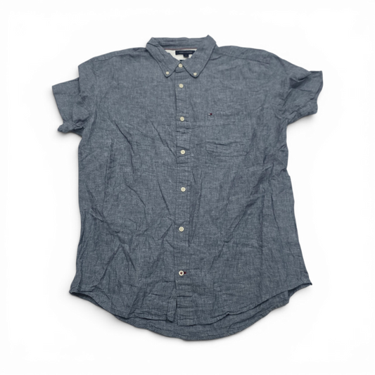 Camisa Manga Corta Tommy Hilfiger Xgrande Xl Azul