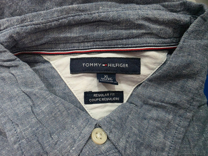Camisa Manga Corta Tommy Hilfiger Xgrande Xl Azul