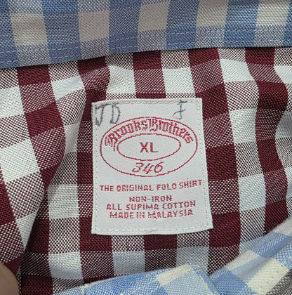 Camisa Brooks Brothers Xgrande Xl Cuadro Azul Colores