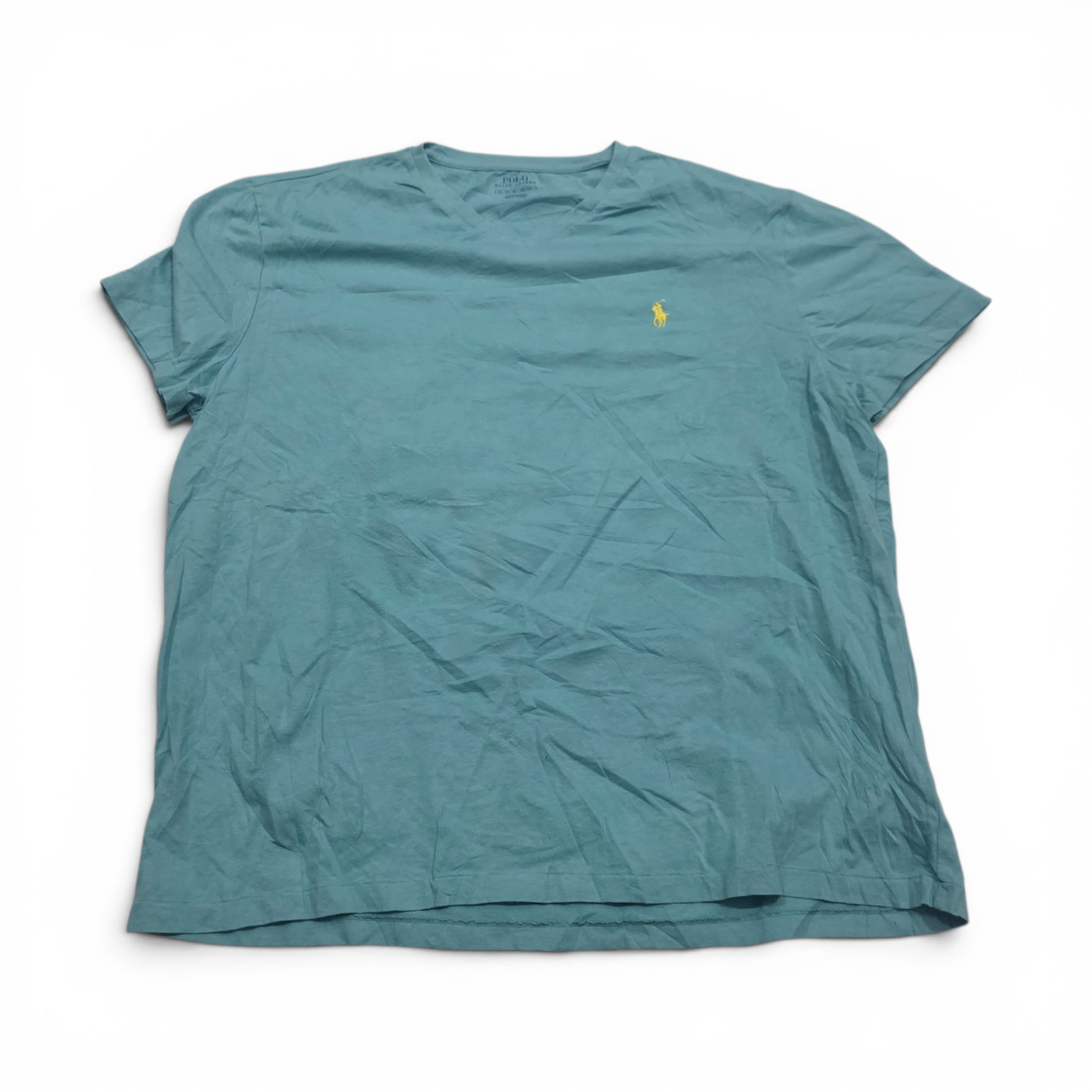 Playera Ralph Lauren Xgrande Xl Turquesa Pony Amarillo