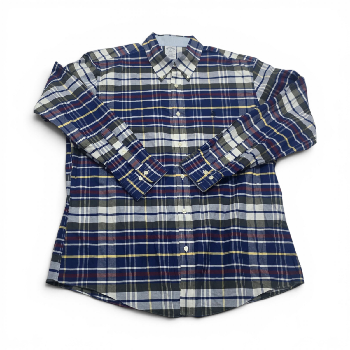 Camisa Brooks Brothers Xgrande Xl Cuadro Azul Verde