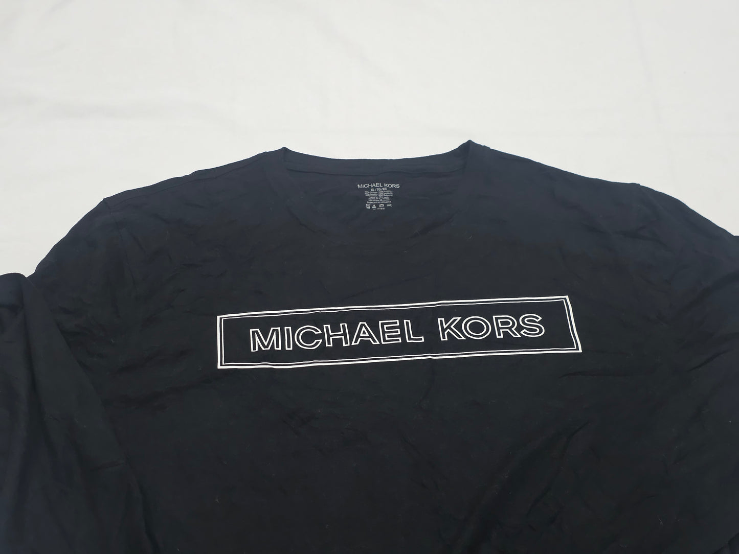 Playera Michael Kors Xgrande Xl Negro Manga Larga