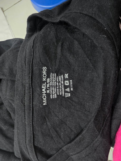 Playera Michael Kors Xgrande Xl Negro Manga Larga