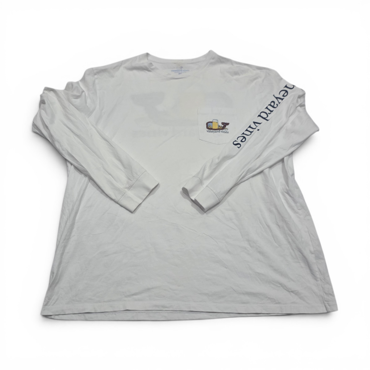 Playera Manga Larga Vineyard Vines Xxl Blanca