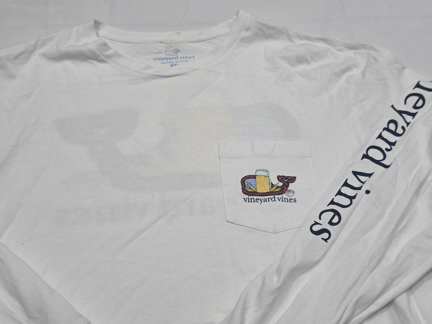 Playera Manga Larga Vineyard Vines Xxl Blanca