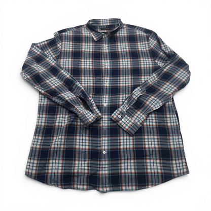Camisa Tall Silmfit Banana Republic 2xl Cuadro Azul
