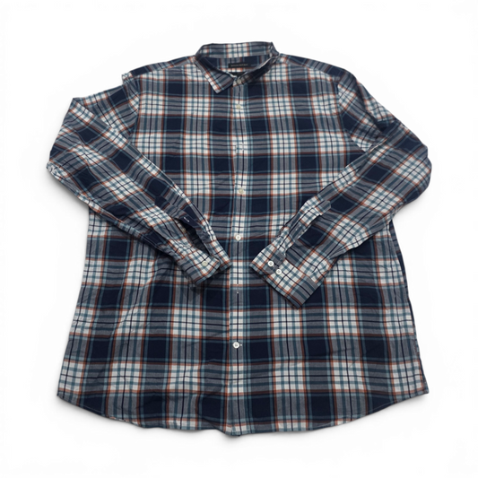 Camisa Tall Silmfit Banana Republic 2xl Cuadro Azul