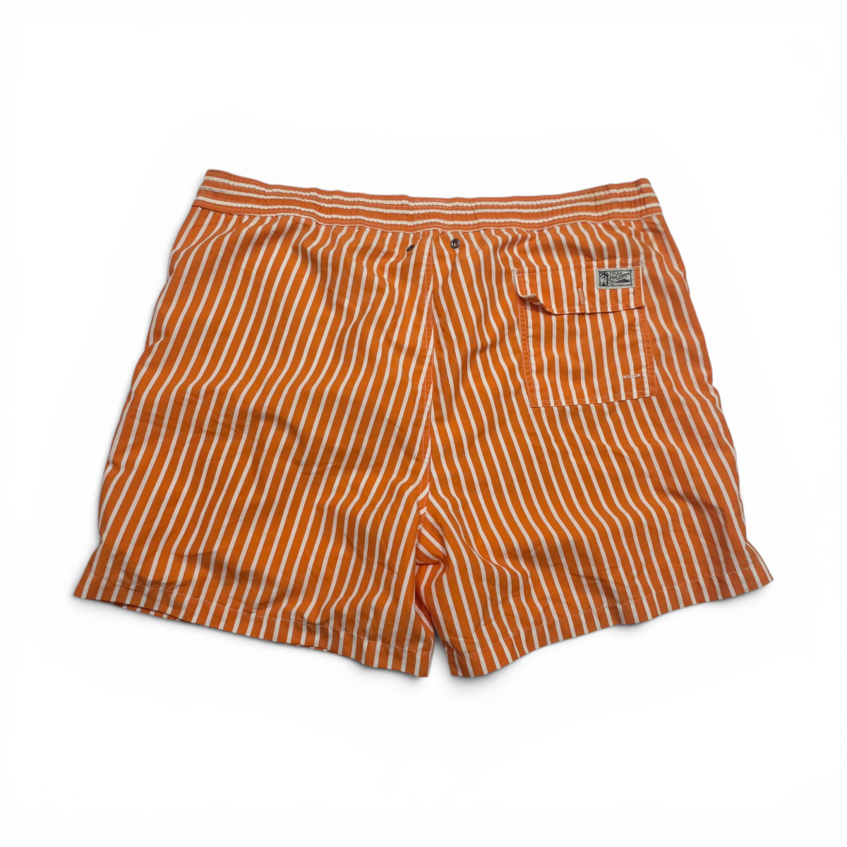 Bermuda Ralph Lauren Xxl Naranja Lineas Pony Azul Banador