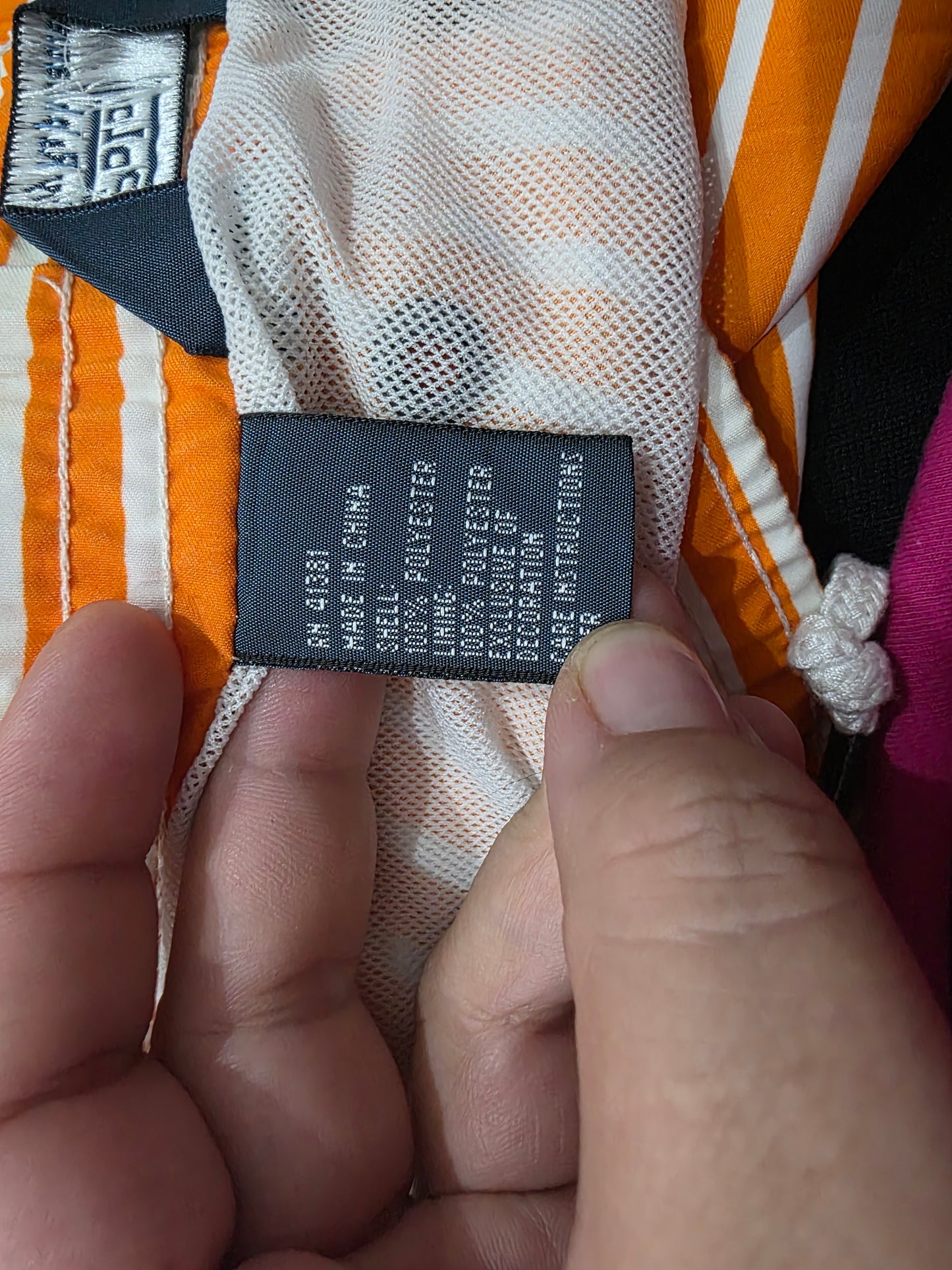 Bermuda Ralph Lauren Xxl Naranja Lineas Pony Azul Banador