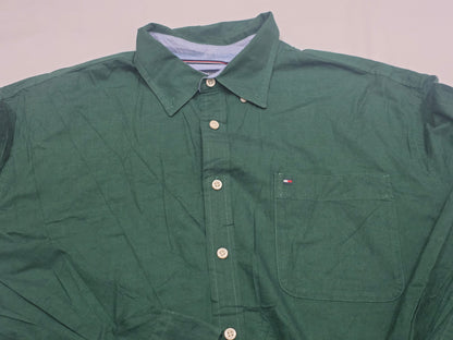 Camisa Custom Fit Tommy Hilfiger Xxl Verde