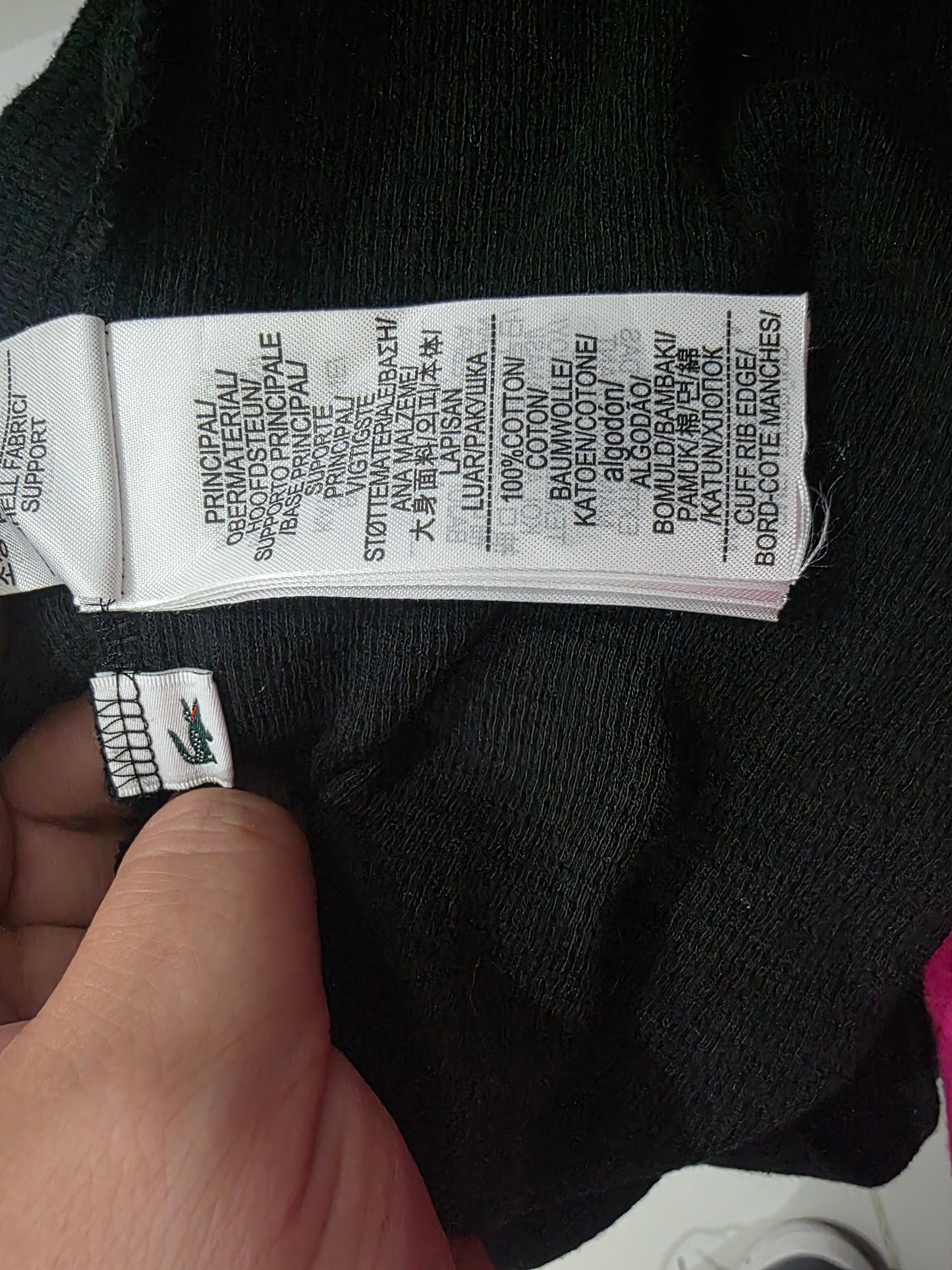 Playera Manga Larga Lacoste Xxl Negro