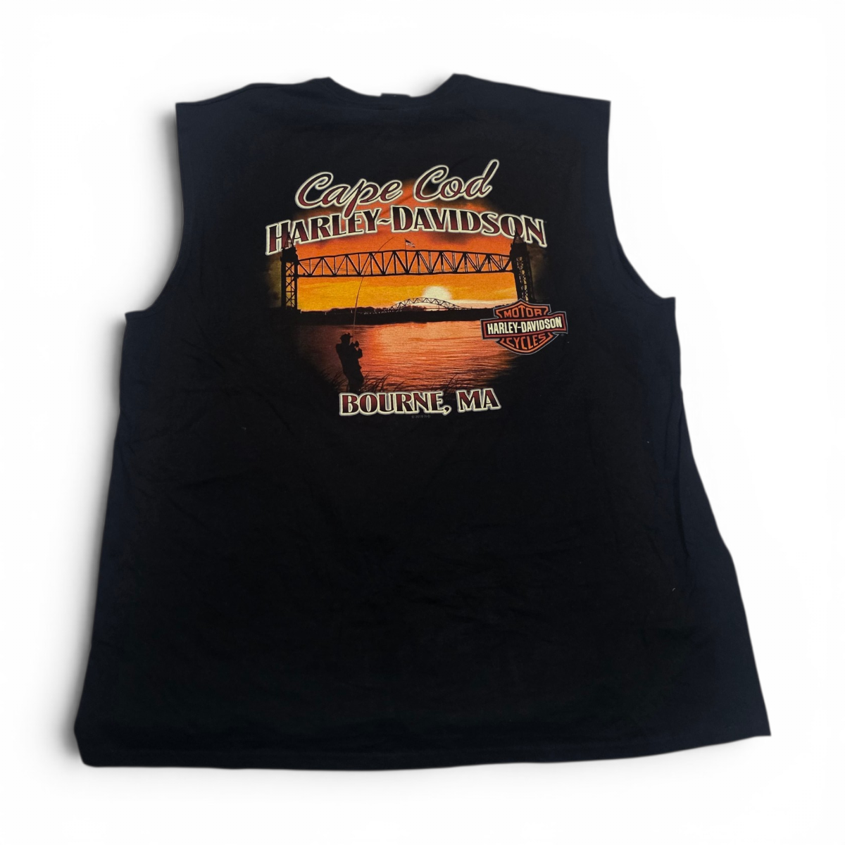 Playera Sin Mangas Harley Dvidson Cape Cod Xxl Negro