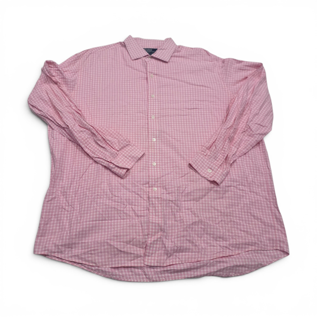 Camisa Ralph Lauren Xxl Cuadro Rosa Y Blanco