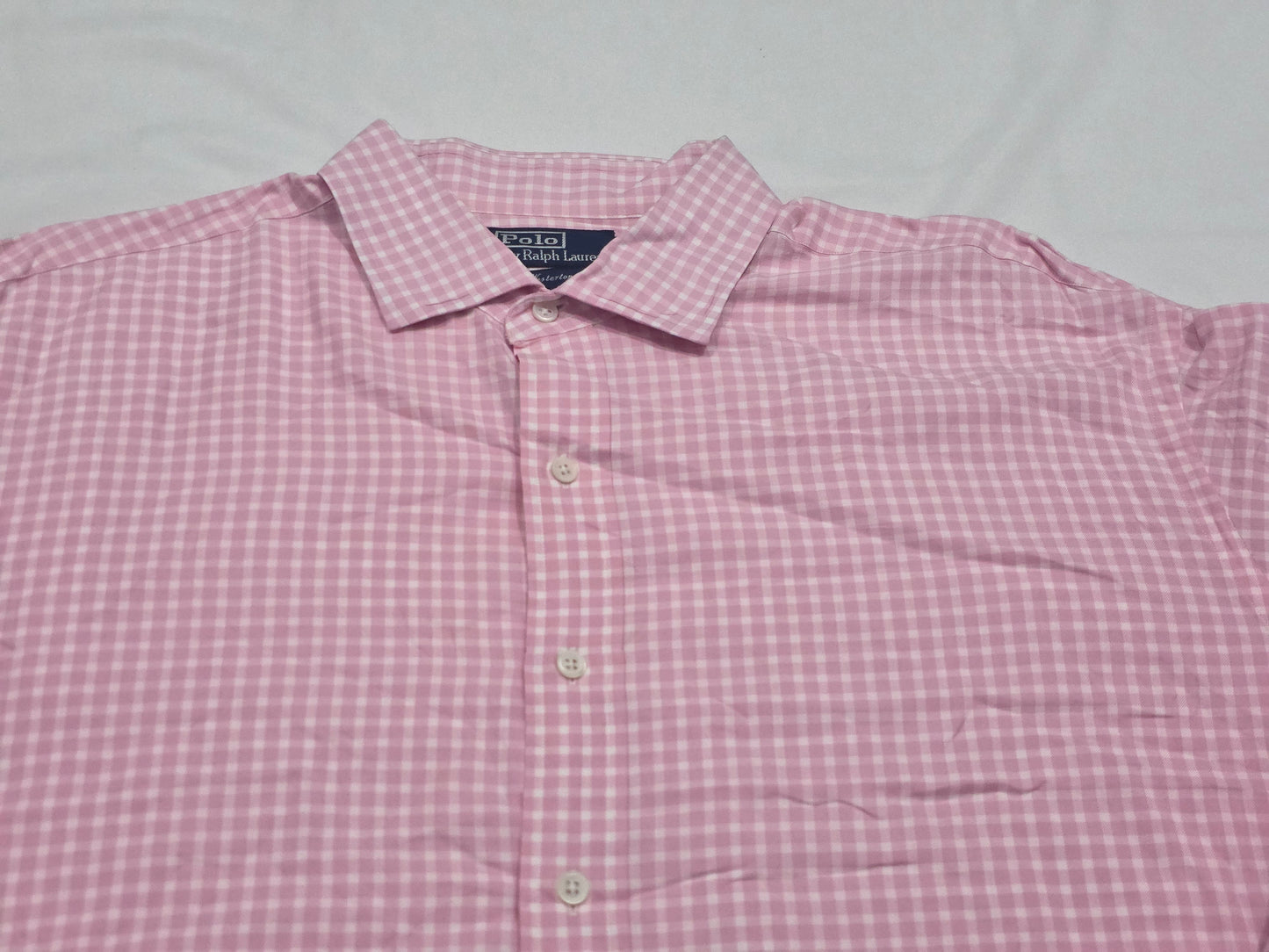 Camisa Ralph Lauren Xxl Cuadro Rosa Y Blanco