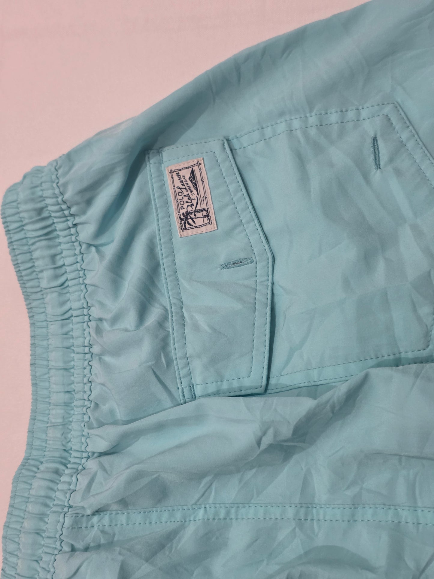 Bermuda Ralph Lauren Xxl Azul Claro Pony Azul Banador Cordon
