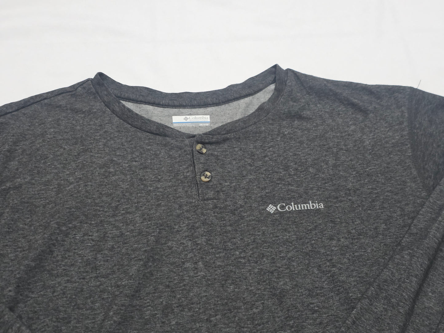 Playera Manga Larga Columbia 3x Gris Oscuro