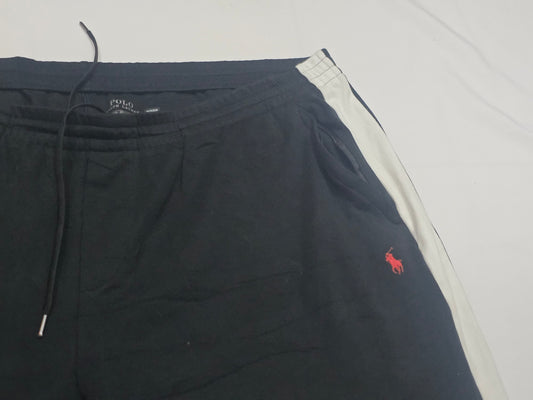 Pants Ralph Lauren 3xb Negro Lineas Blancas Pony Rojo