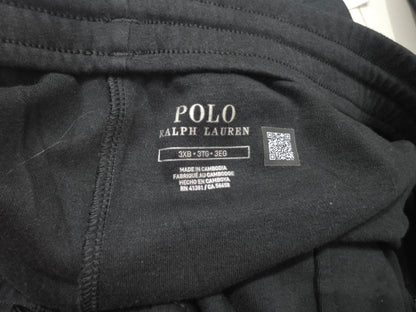 Pants Ralph Lauren 3xb Negro Lineas Blancas Pony Rojo