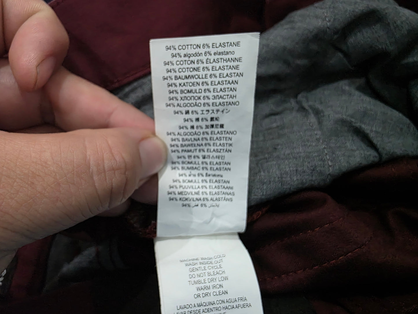 Pantalon Michael Kors 30x32 Parker Slimfit Vino (Usado)