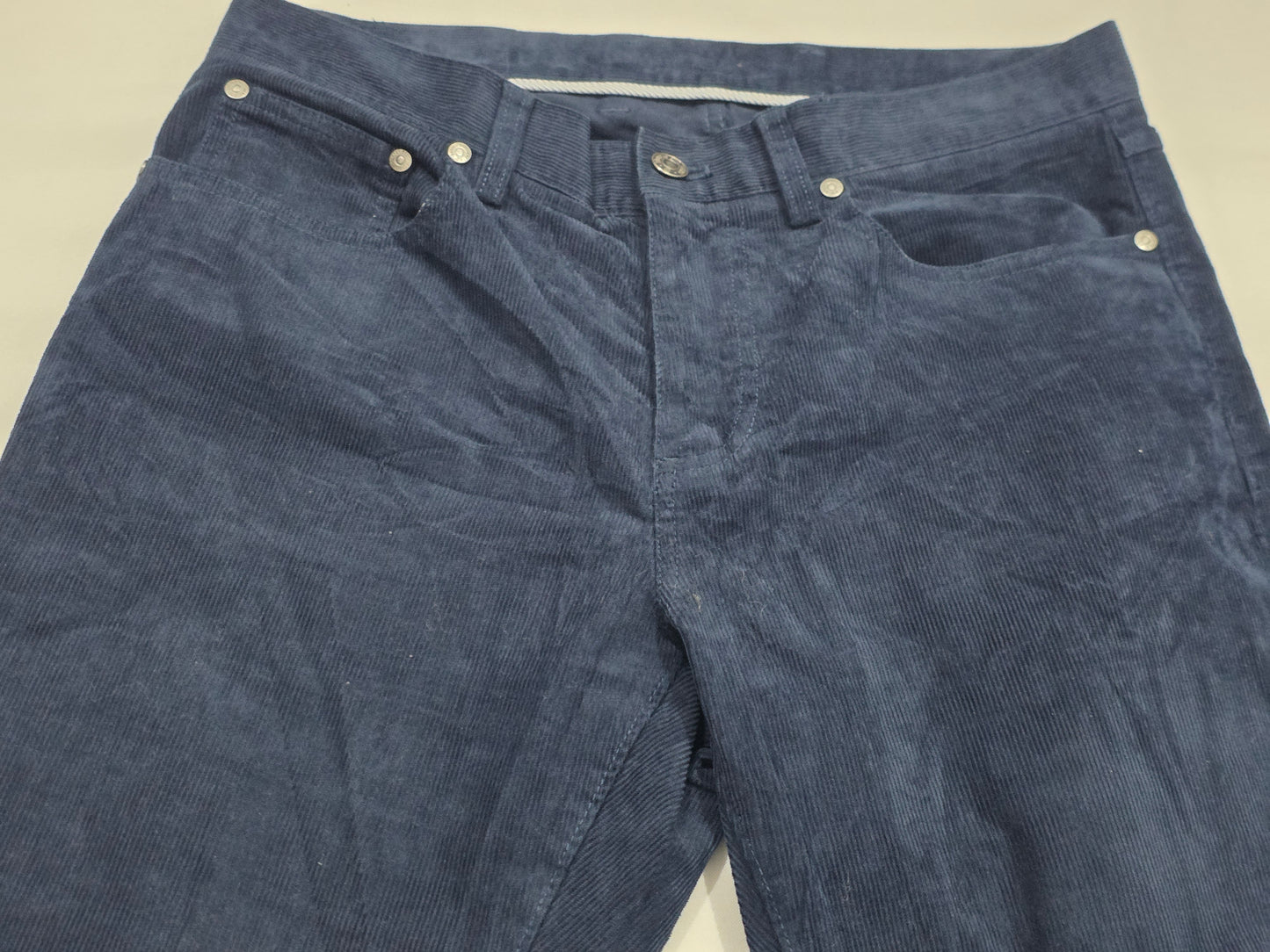 Pantalon Brooks Brothers 31x32 Slim Fit Azul Pana (Usado)