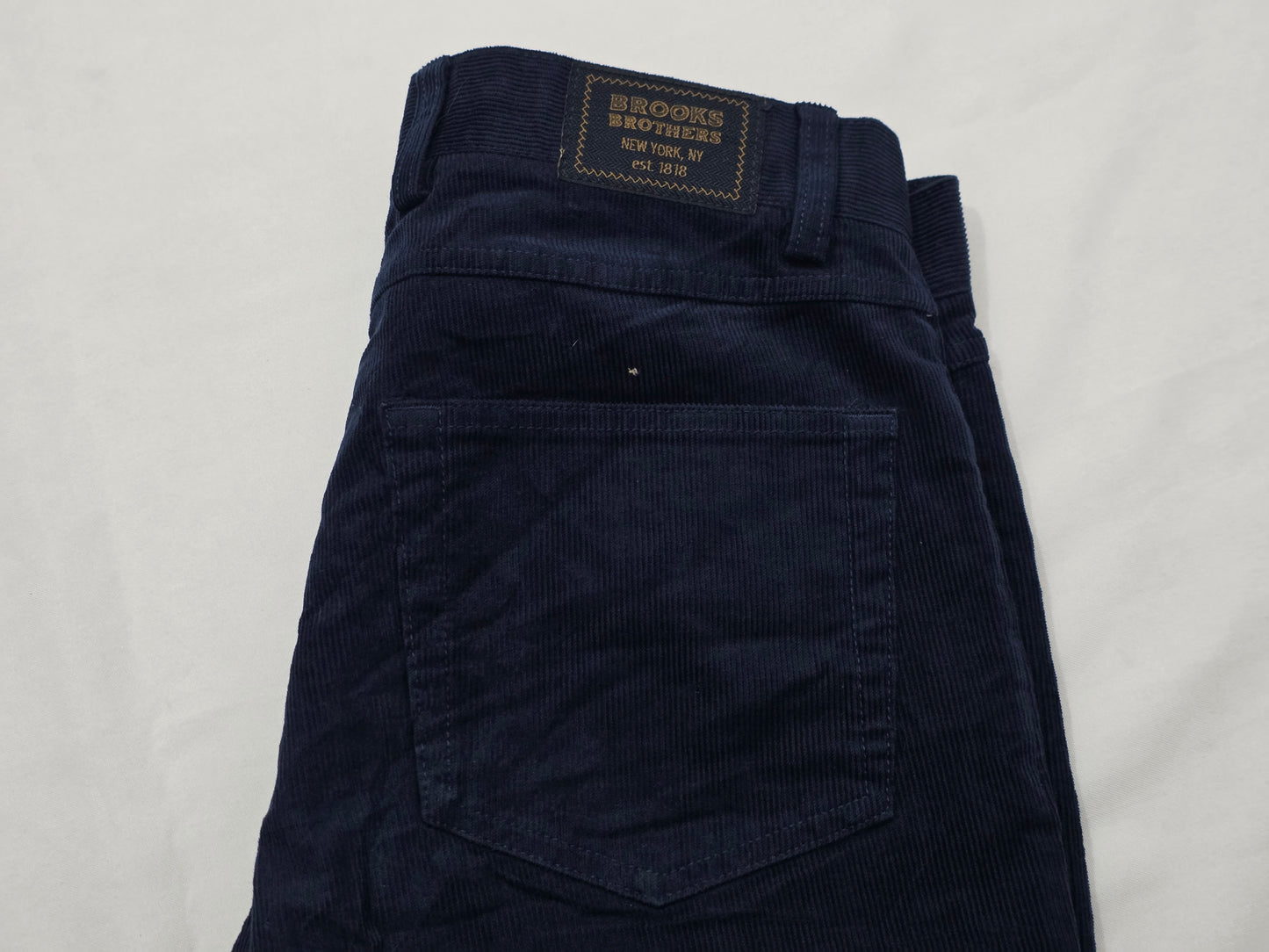 Pantalon Brooks Brothers 31x32 Slim Fit Azul Pana (Usado)