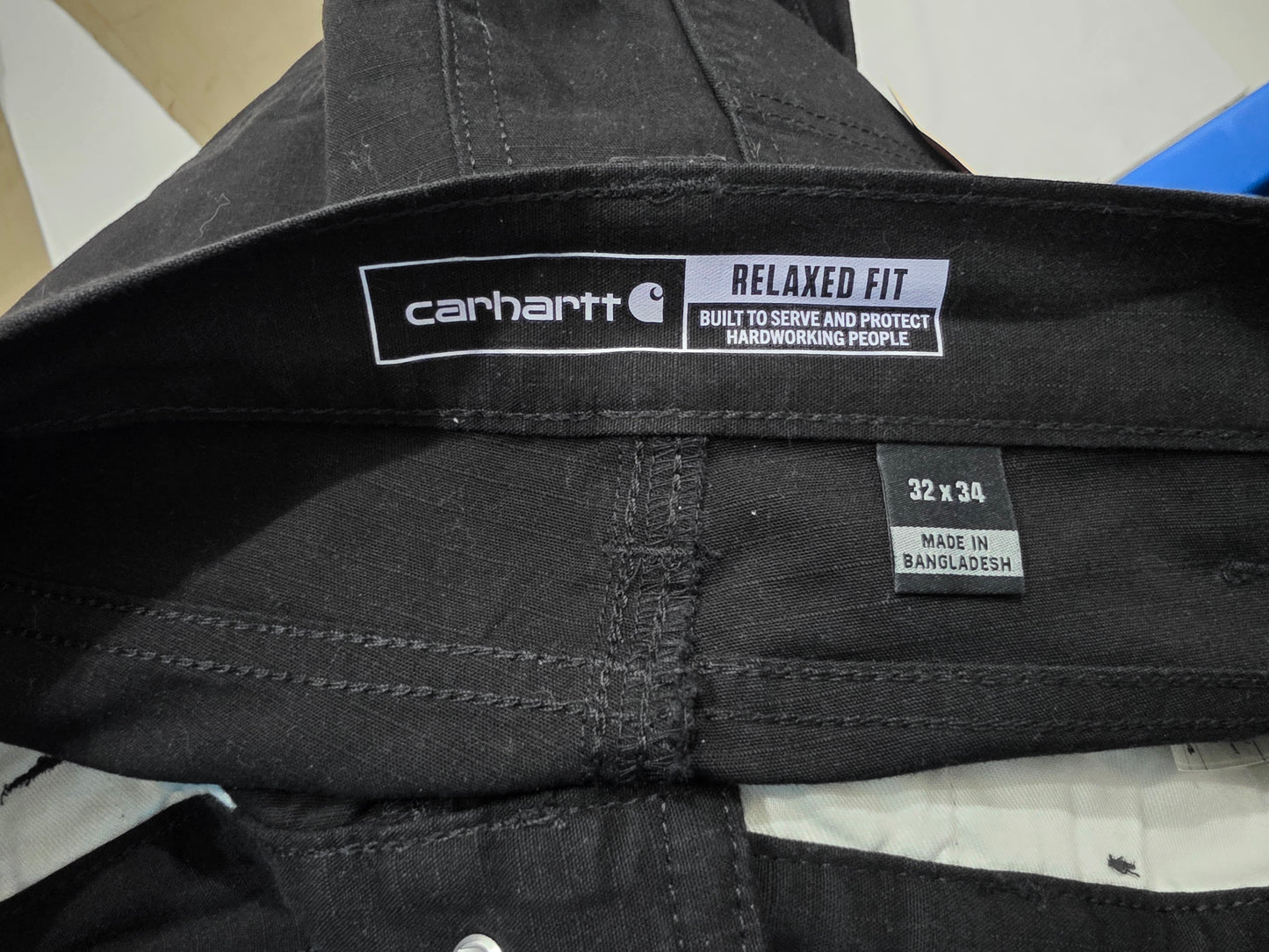 Pantalon Carhartt 32x34 Relaxed Fit Negro Rugged Flex (NUEVO)