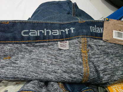 Pantalon Carhartt 38x30 Relaxed Fit Azul Forro Interno Gris (NUEVO)