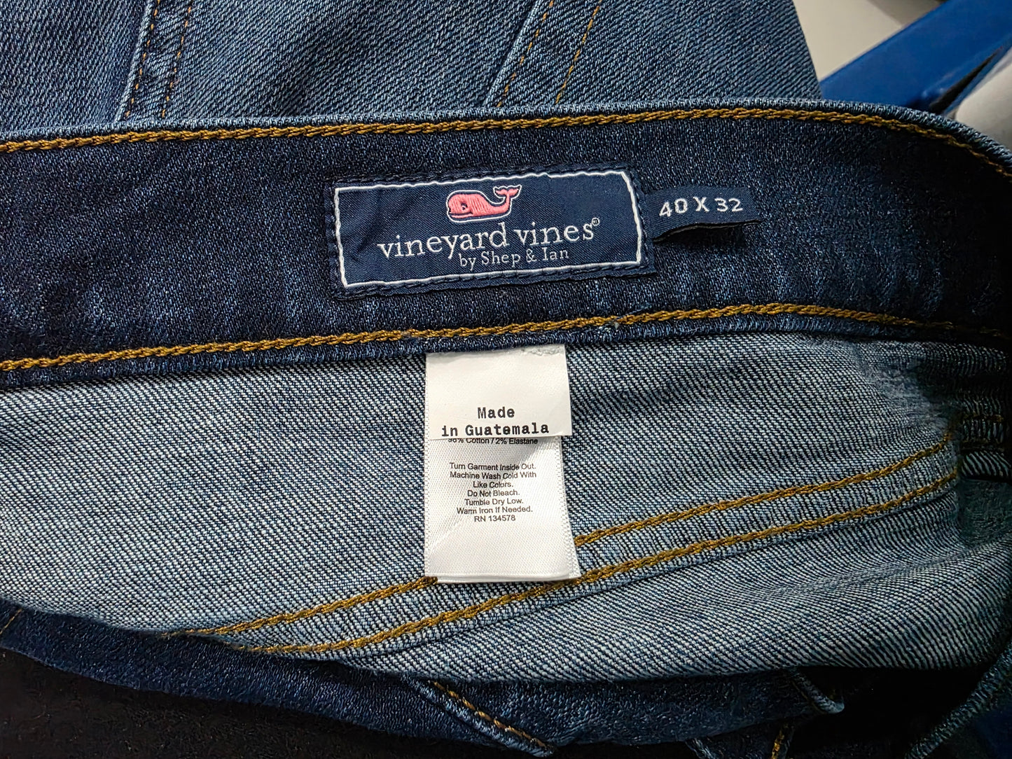 Pantalon Vineyard Vines 40x32 Slimfit Azul (Usado)