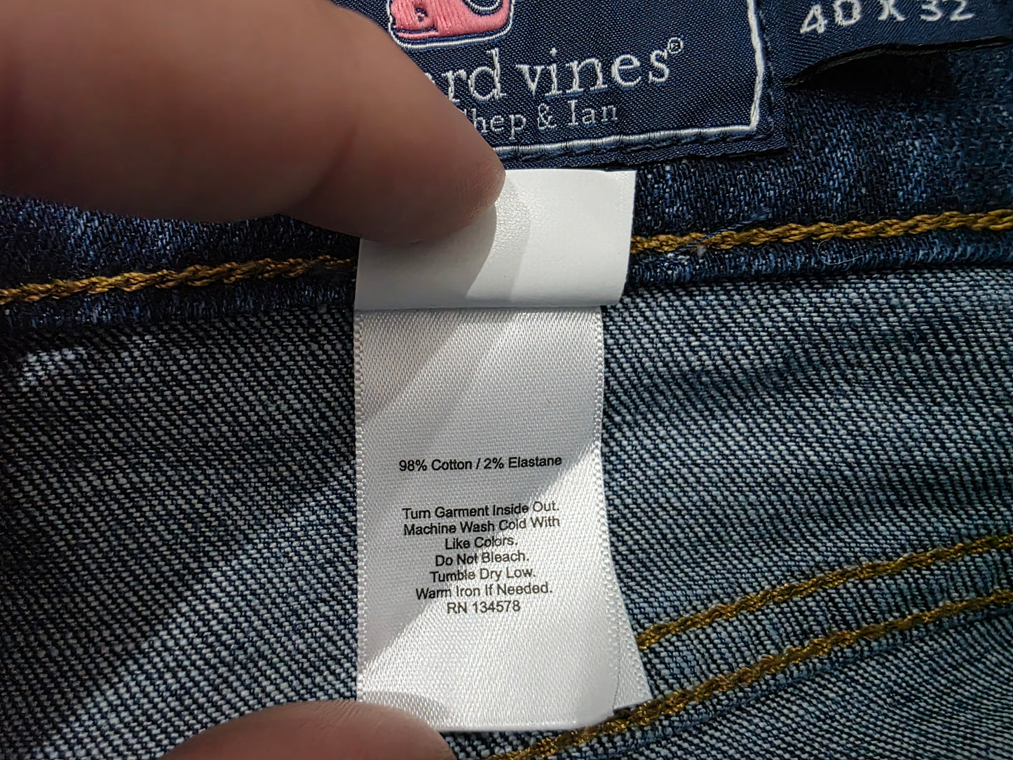 Pantalon Vineyard Vines 40x32 Slimfit Azul (Usado)