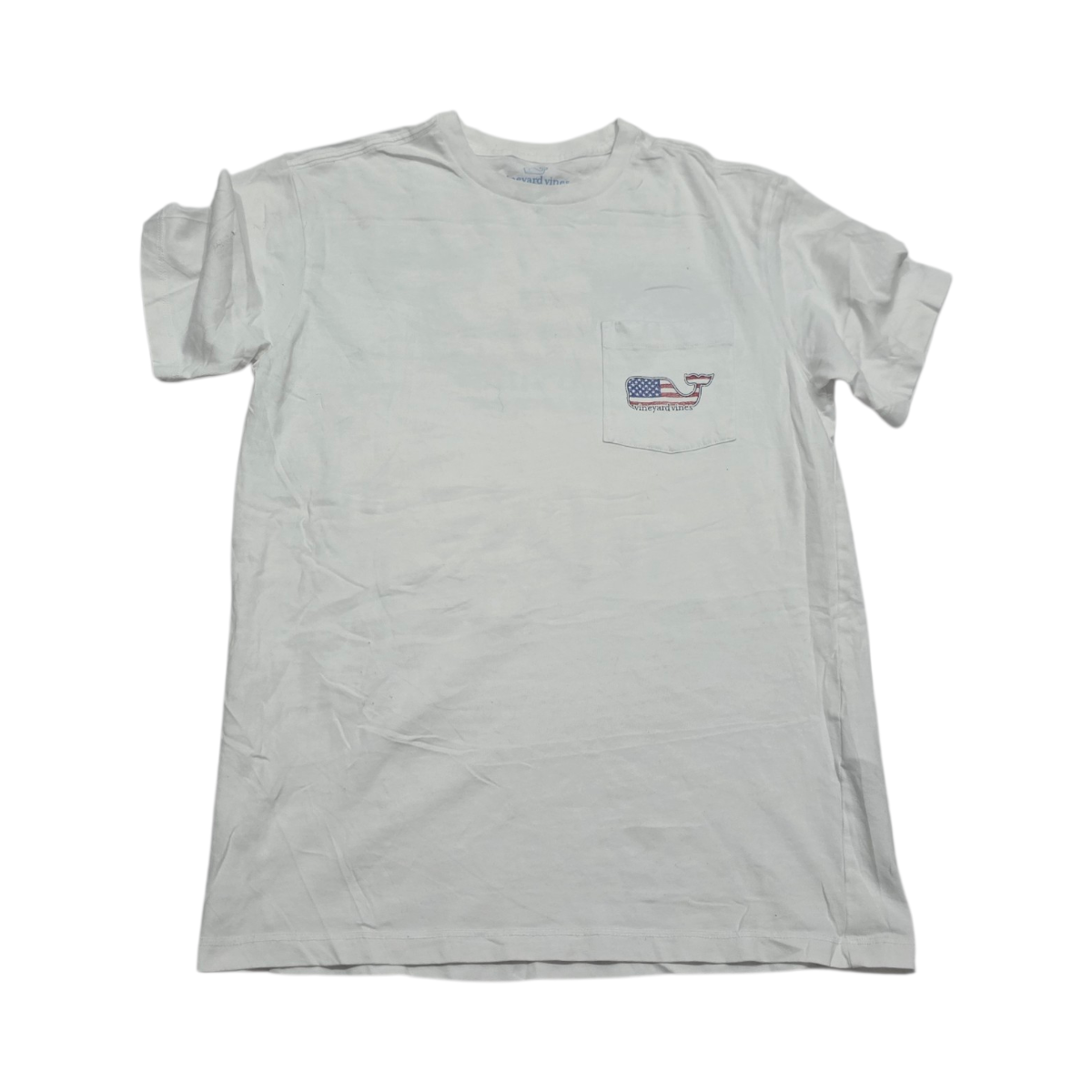 Playera Vineyard Vines Xchico Xs Blanca Bandera (Usado)