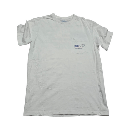 Playera Vineyard Vines Xchico Xs Blanca Bandera (Usado)