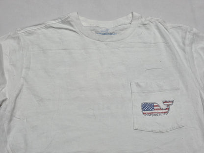 Playera Vineyard Vines Xchico Xs Blanca Bandera (Usado)