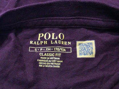 Playera Ralph Lauren Chico S Classic Fit Vino Manga Larga (Usado)