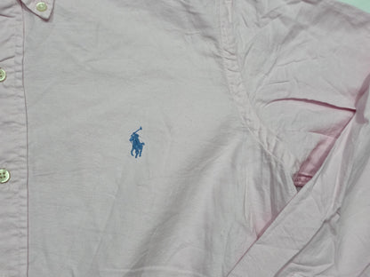 Camisa Ralph Lauren Chico S Classic Fit Rosa Pony Azul (Usado)