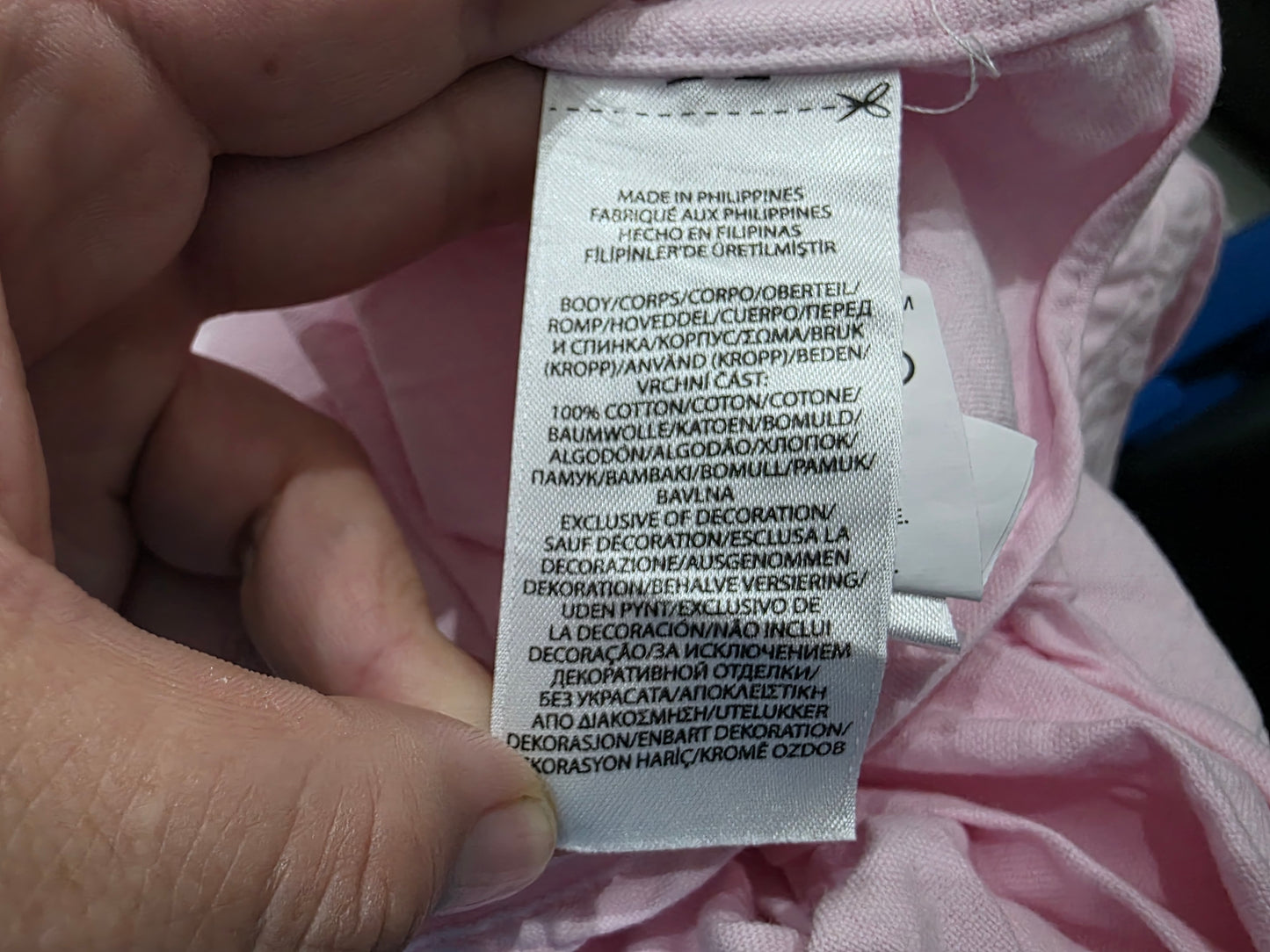 Camisa Ralph Lauren Chico S Classic Fit Rosa Pony Azul (Usado)