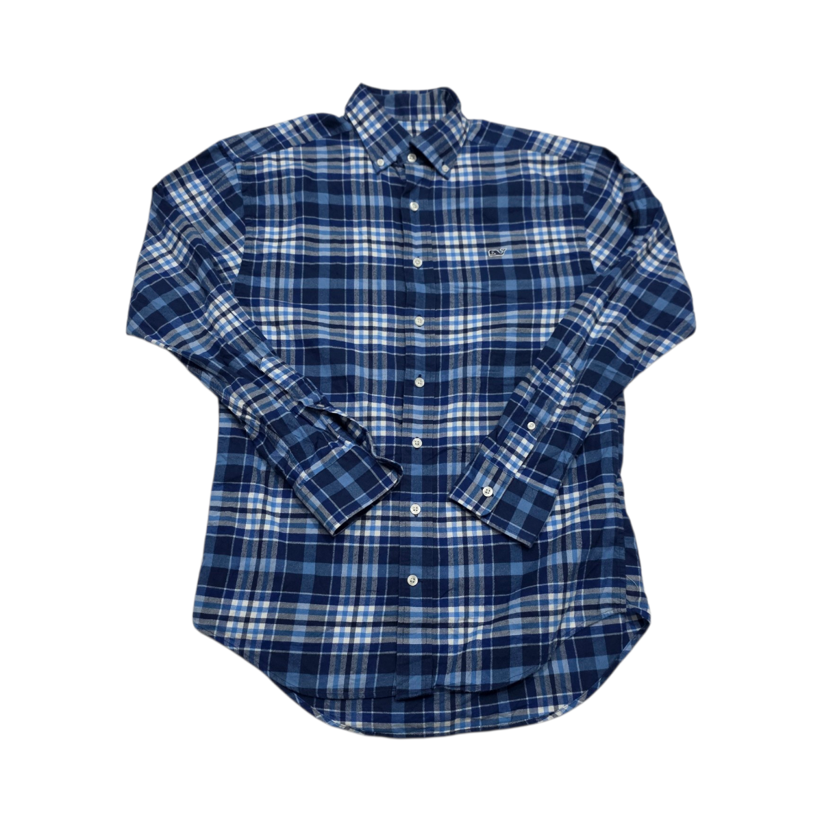 Camisa Vineyard Vines Chico Cuadro Azul Whale Shirt (Usado)