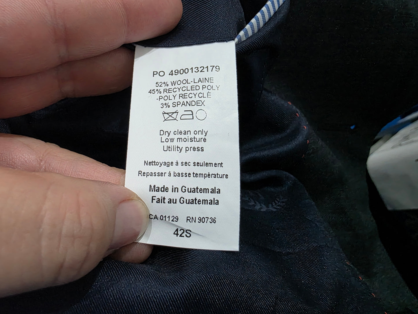 Saco Tommy Hilfiger 42s Gris Oscuro (Usado)