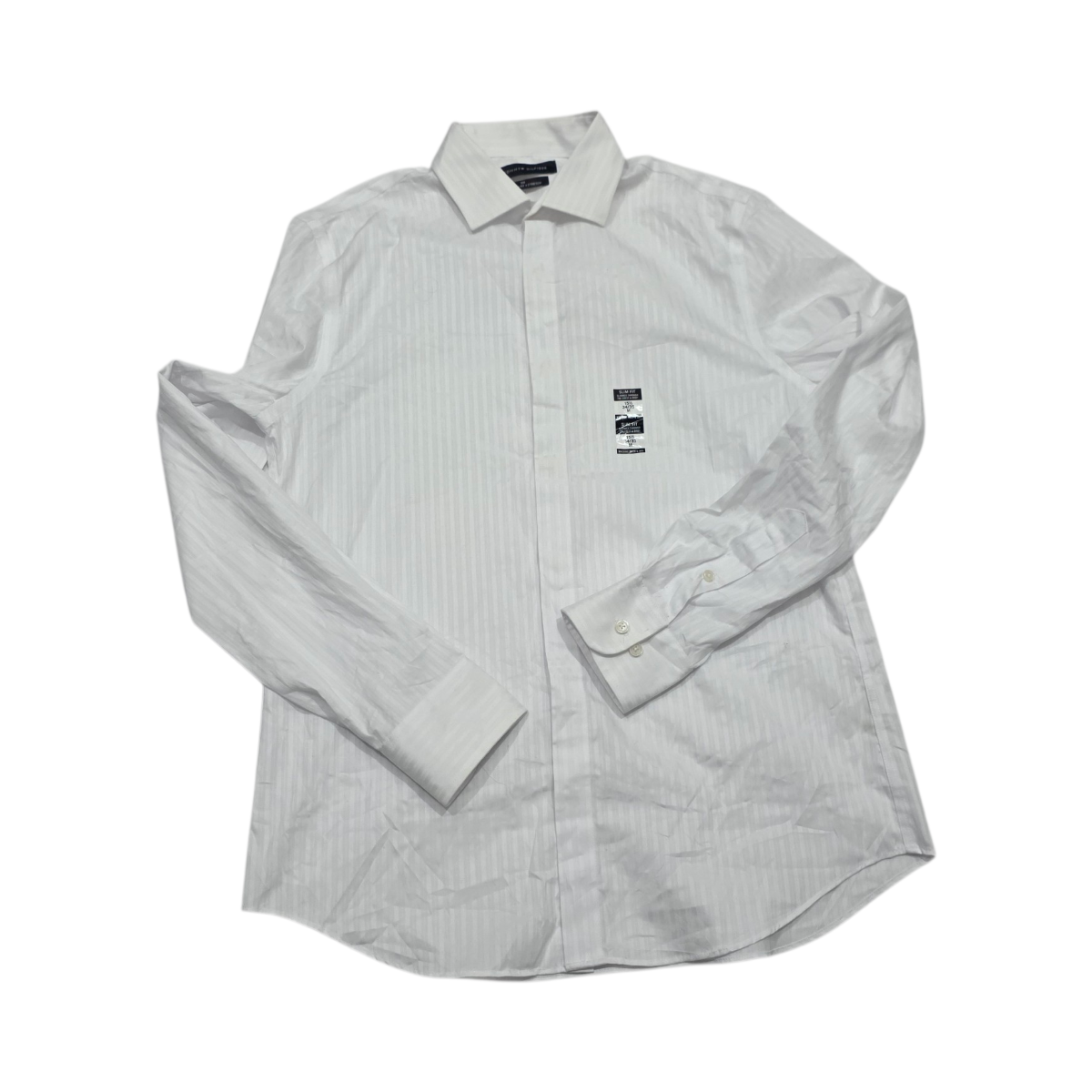 Camisa Tommy Hilfiger Mediana M 15 1/2 34-35 Blanca Slimfit (NUEVA)