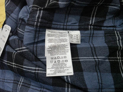 Camisa Brooks Brothers Mediana Azul Negro Cuadro Regent Fit (Usado)